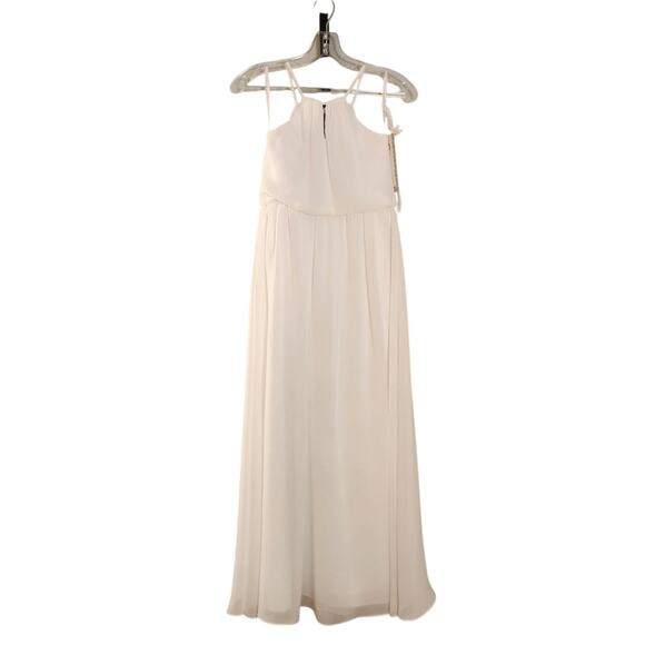 Christina Wu Other - CHRISTINA WU White Chiffon Halter Dress, Girls Size 10